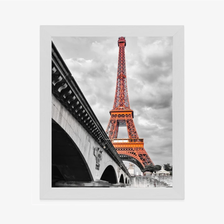 Plakat Wieża Eiffla Monochromatycznie I Czerwono