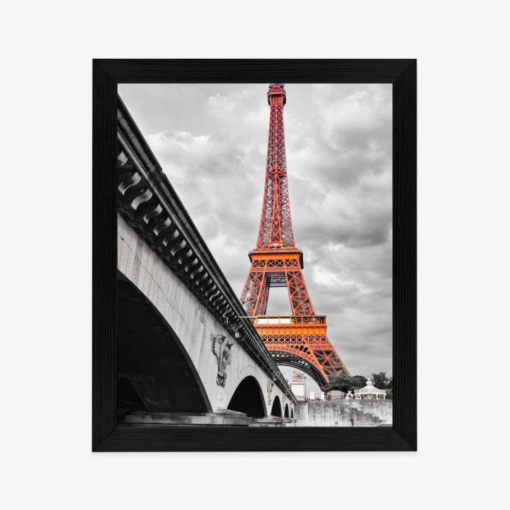 Plakat Wieża Eiffla Monochromatycznie I Czerwono