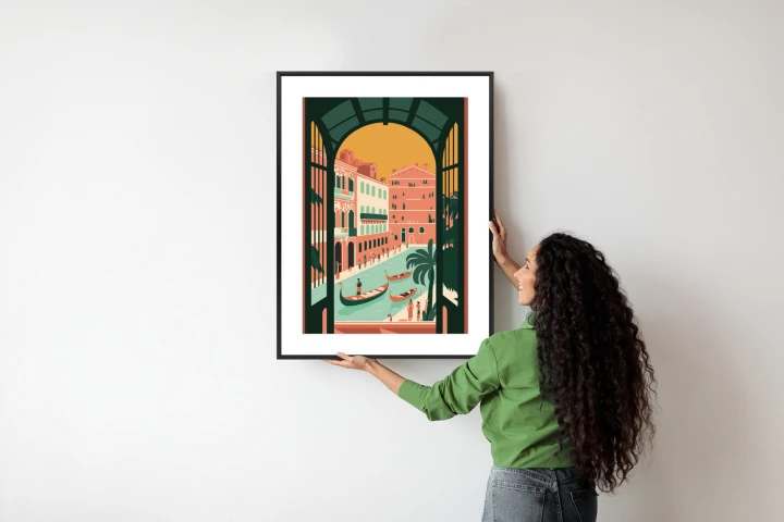 Plakat Gondole Na Weneckim Canal Grande