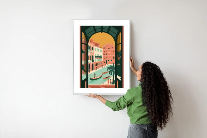 Plakat Gondole Na Weneckim Canal Grande