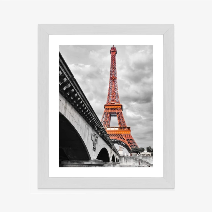 Plakat Wieża Eiffla Monochromatycznie I Czerwono