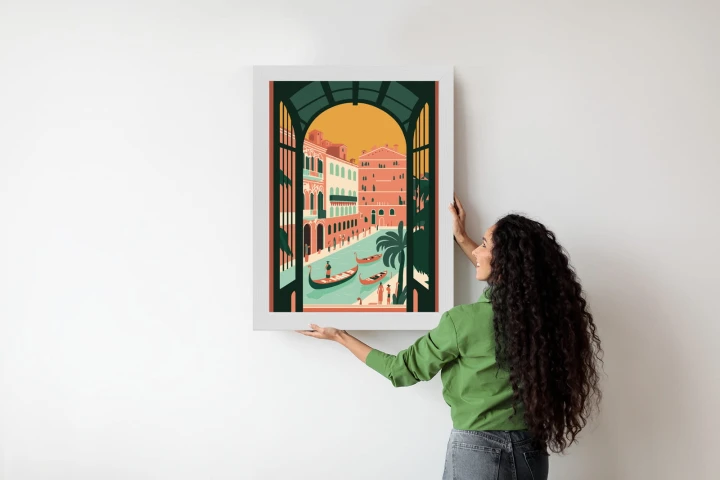 Plakat Gondole Na Weneckim Canal Grande