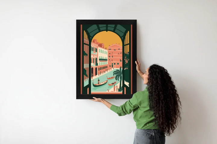 Plakat Gondole Na Weneckim Canal Grande