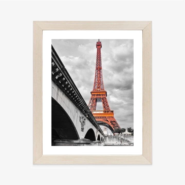 Plakat Wieża Eiffla Monochromatycznie I Czerwono