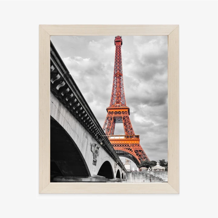 Plakat Wieża Eiffla Monochromatycznie I Czerwono