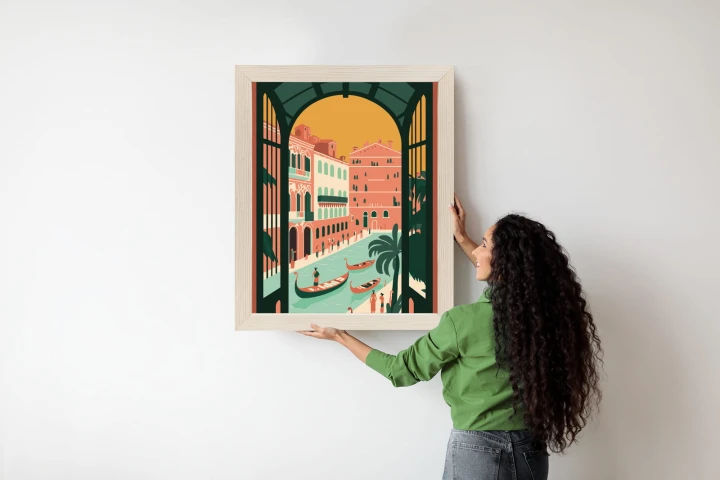 Plakat Gondole Na Weneckim Canal Grande