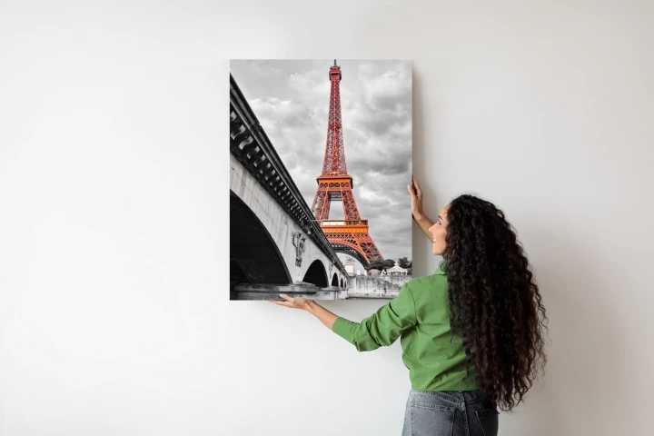 Plakat Wieża Eiffla Monochromatycznie I Czerwono