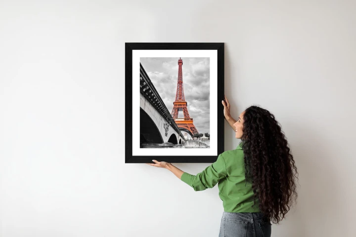 Plakat Wieża Eiffla Monochromatycznie I Czerwono