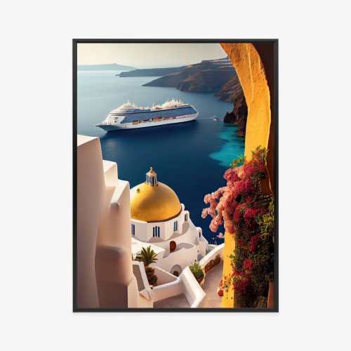 Plakat Statek Wycieczkowy Na Morzu Egejskim