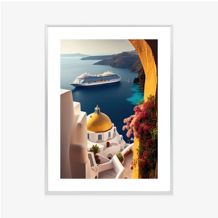 Plakat Statek Wycieczkowy Na Morzu Egejskim