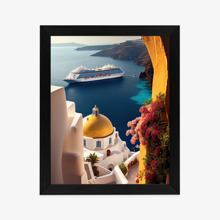 Plakat Statek Wycieczkowy Na Morzu Egejskim