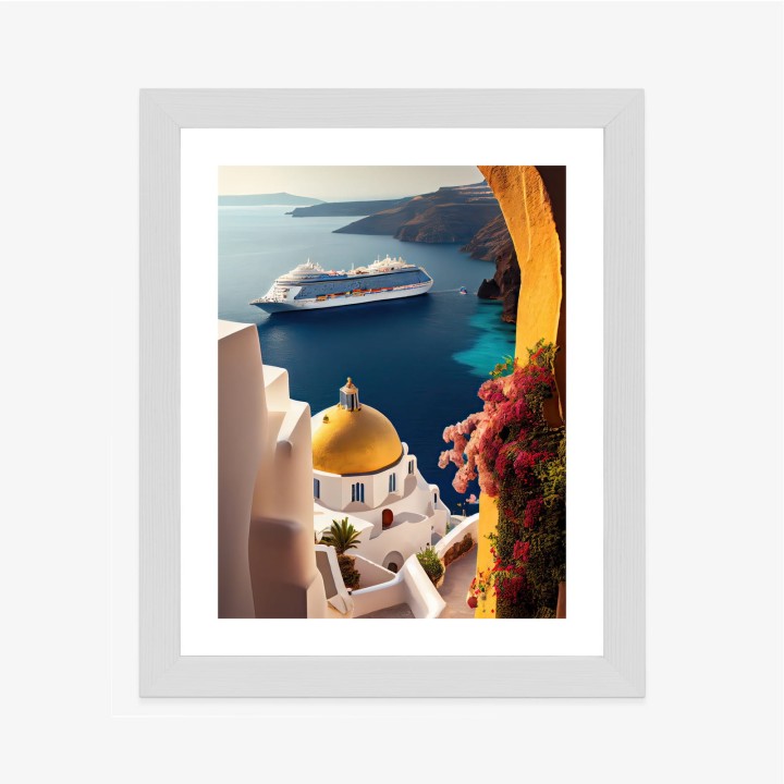 Plakat Statek Wycieczkowy Na Morzu Egejskim