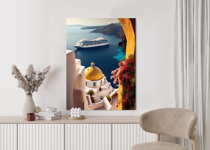 Plakat Statek Wycieczkowy Na Morzu Egejskim