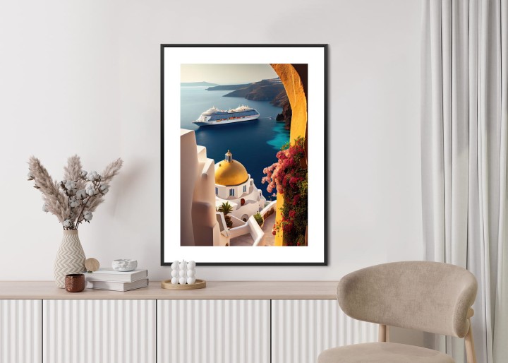 Plakat Statek Wycieczkowy Na Morzu Egejskim