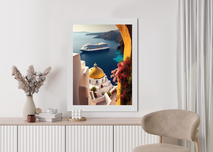 Plakat Statek Wycieczkowy Na Morzu Egejskim