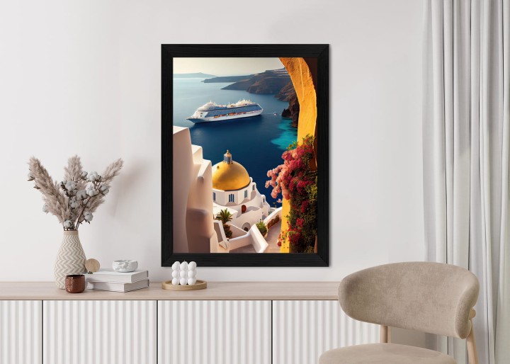 Plakat Statek Wycieczkowy Na Morzu Egejskim