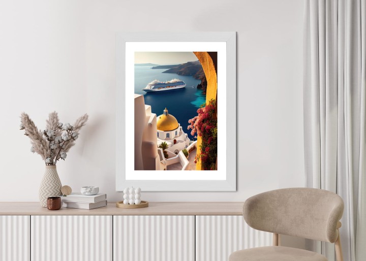 Plakat Statek Wycieczkowy Na Morzu Egejskim