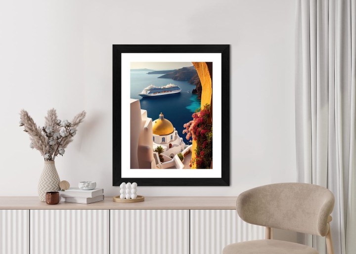 Plakat Statek Wycieczkowy Na Morzu Egejskim