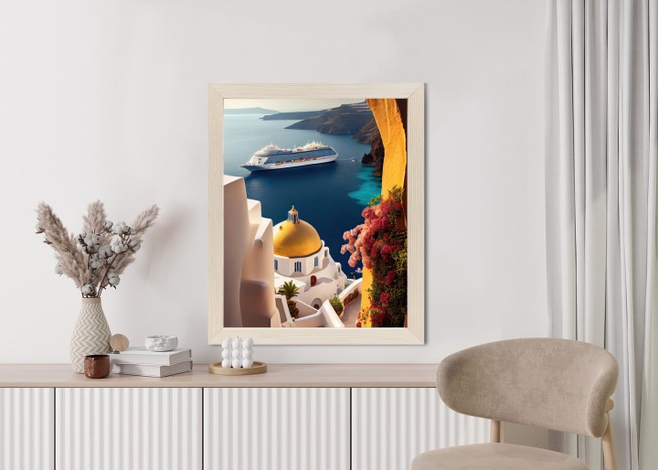 Plakat Statek Wycieczkowy Na Morzu Egejskim