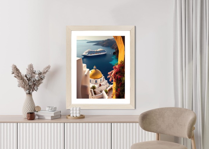 Plakat Statek Wycieczkowy Na Morzu Egejskim