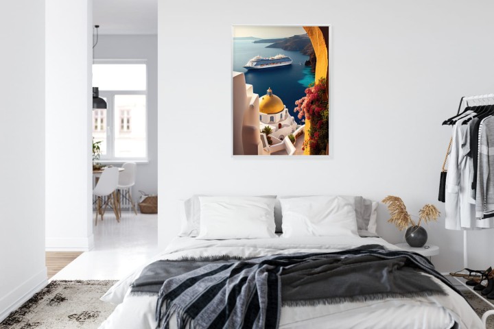 Plakat Statek Wycieczkowy Na Morzu Egejskim