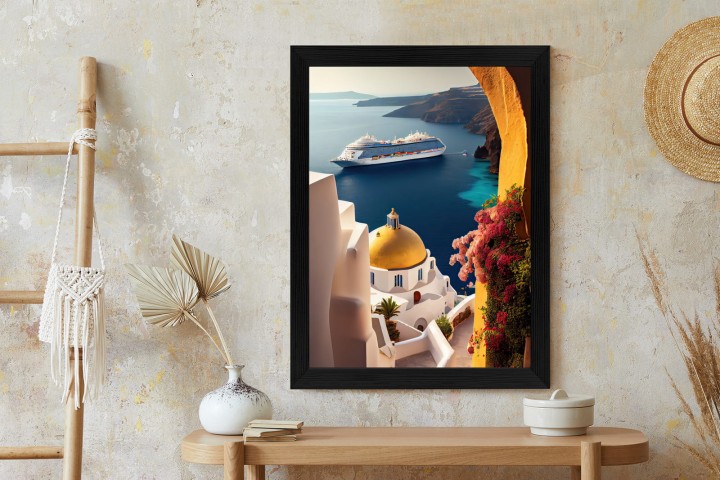 Plakat Statek Wycieczkowy Na Morzu Egejskim