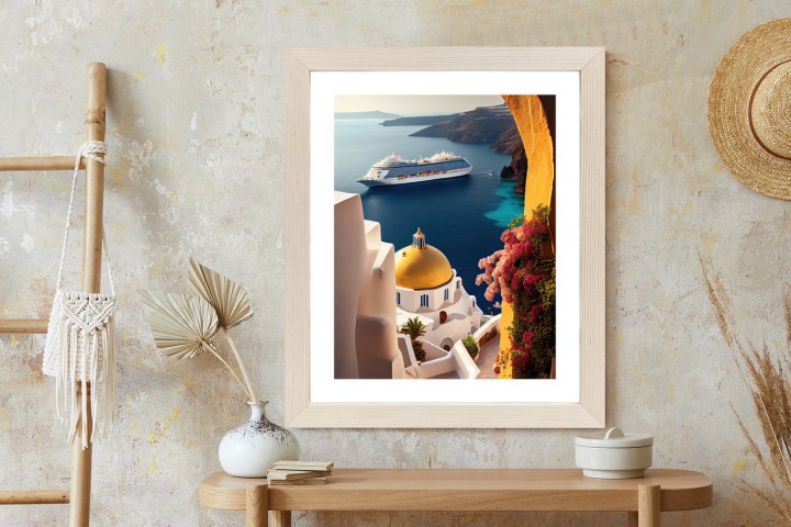 Plakat Statek Wycieczkowy Na Morzu Egejskim