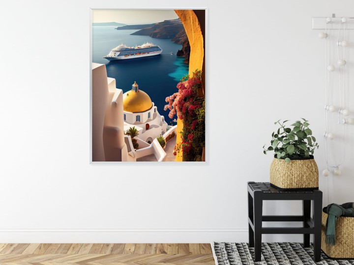 Plakat Statek Wycieczkowy Na Morzu Egejskim