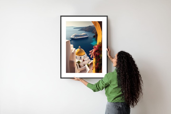 Plakat Statek Wycieczkowy Na Morzu Egejskim