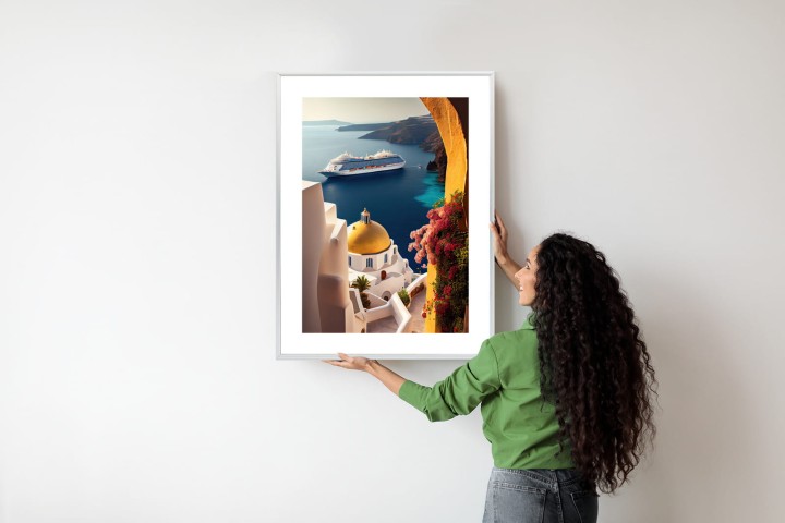 Plakat Statek Wycieczkowy Na Morzu Egejskim