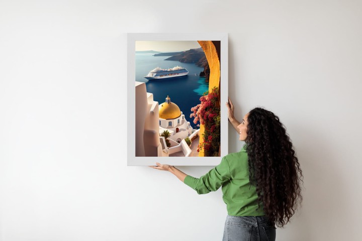 Plakat Statek Wycieczkowy Na Morzu Egejskim