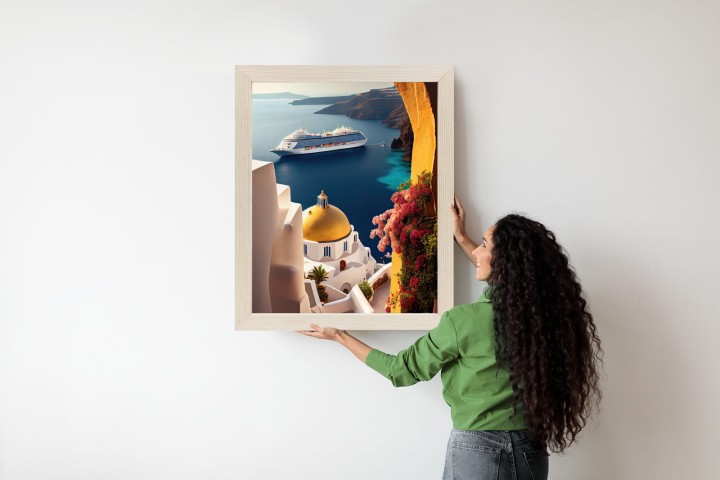 Plakat Statek Wycieczkowy Na Morzu Egejskim