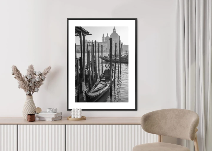 Plakat Kościół Santa Maria Della Salute I Gondole