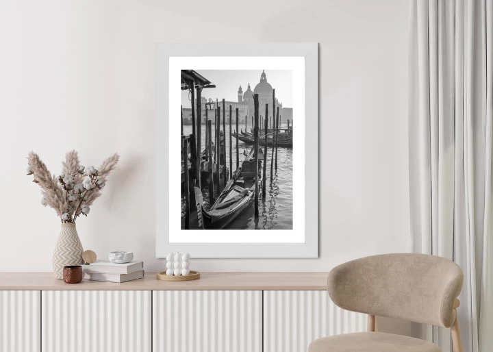 Plakat Kościół Santa Maria Della Salute I Gondole