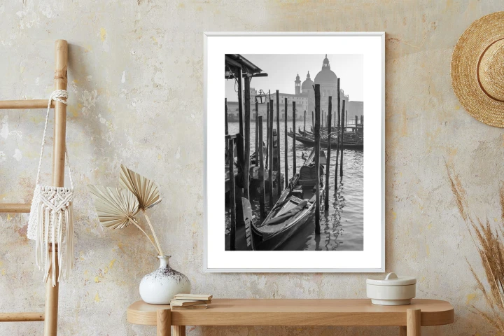 Plakat Kościół Santa Maria Della Salute I Gondole