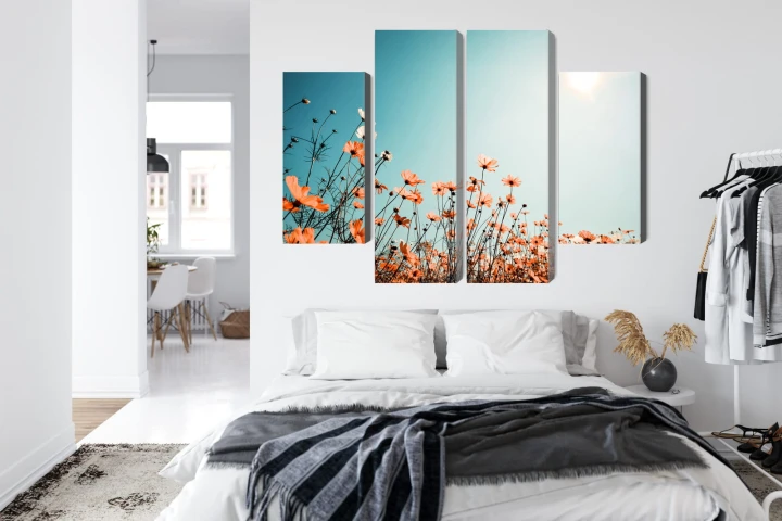 Obraz Wieloczęściowy Kwiaty Polne W Słońcu