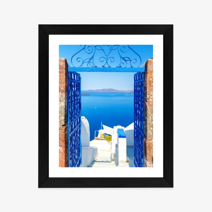 Plakat Widok Na Błękitne Morze Malownicze Santorini