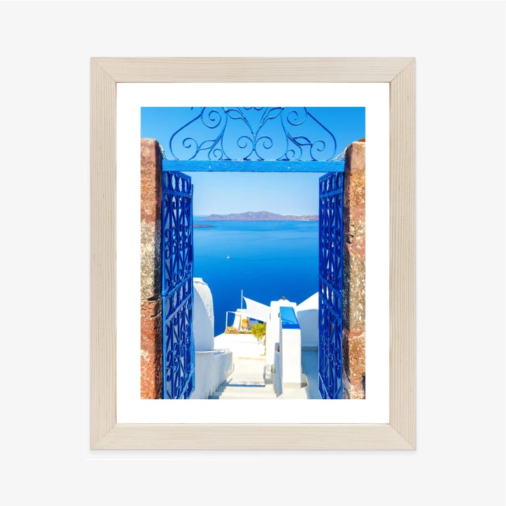 Plakat Widok Na Błękitne Morze Malownicze Santorini