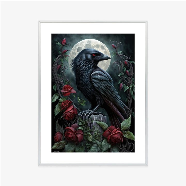 Plakat Kruk Na Nocnym Niebie