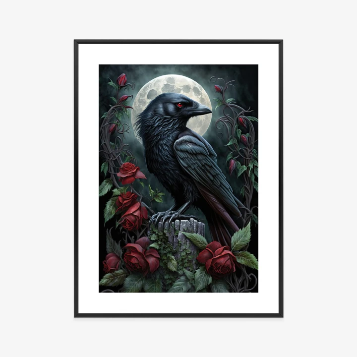 Plakat Kruk Na Nocnym Niebie