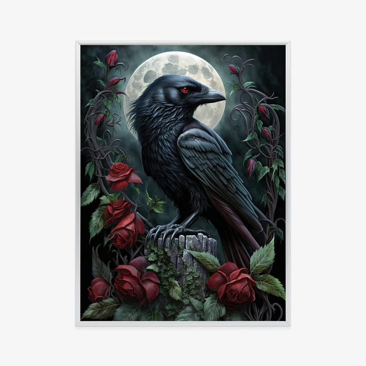 Plakat Kruk Na Nocnym Niebie