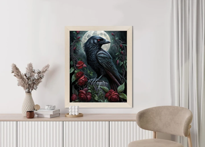 Plakat Kruk Na Nocnym Niebie
