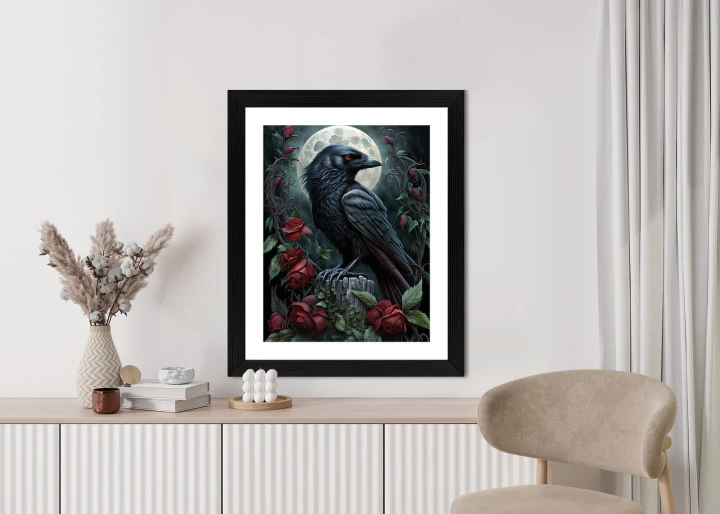 Plakat Kruk Na Nocnym Niebie
