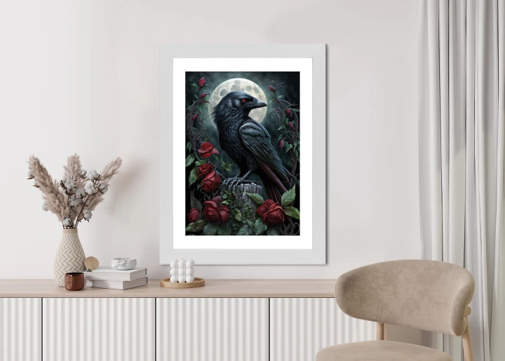 Plakat Kruk Na Nocnym Niebie