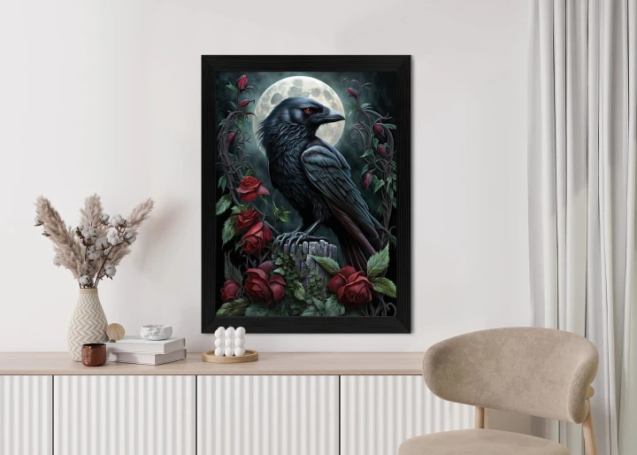 Plakat Kruk Na Nocnym Niebie