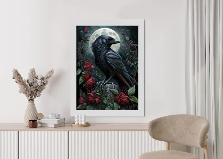 Plakat Kruk Na Nocnym Niebie