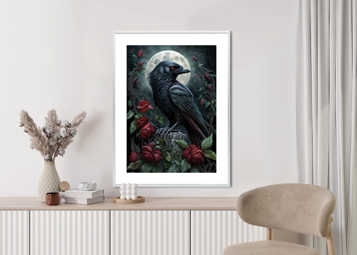 Plakat Kruk Na Nocnym Niebie