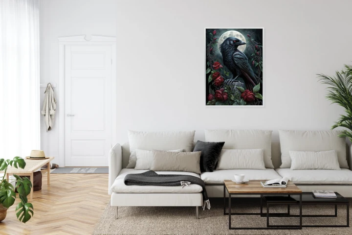 Plakat Kruk Na Nocnym Niebie
