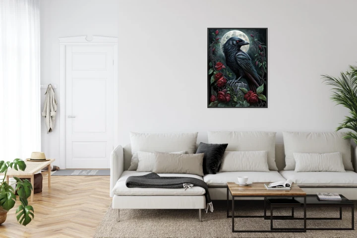 Plakat Kruk Na Nocnym Niebie