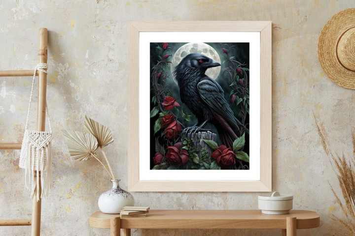 Plakat Kruk Na Nocnym Niebie